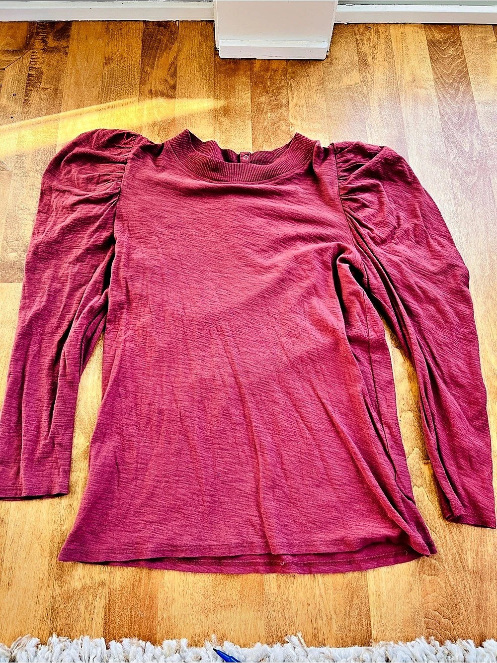 Nation LTD Zeta Snap Back Mock Neck Tee Pink/Mauve-small